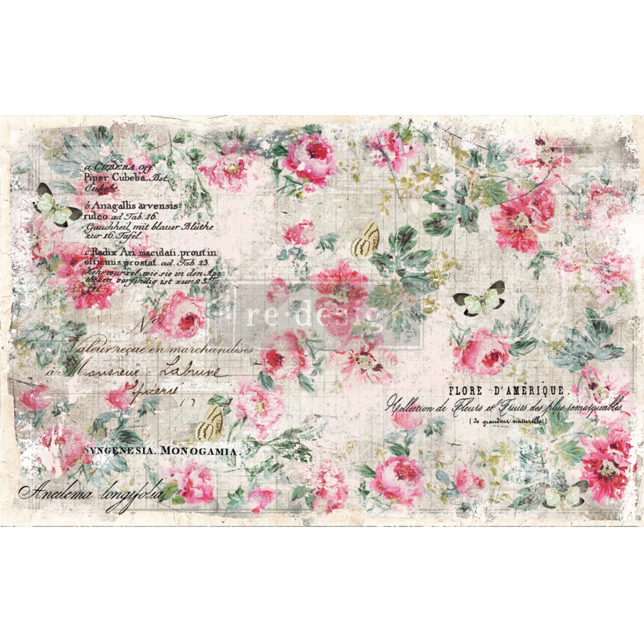 Redesign Decoupage Décor Tissue Paper - Floral Wallpaper - 1 sheet (19" x 30")